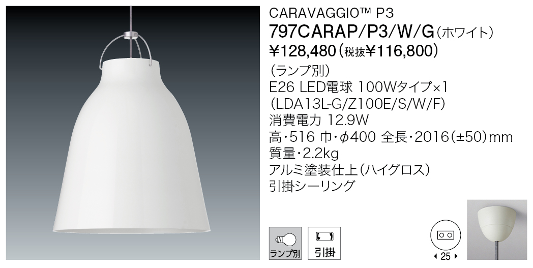 797CARAP/P3/W/G CARAVAGGIO™ P3 | 株式会社YAMAGIWA